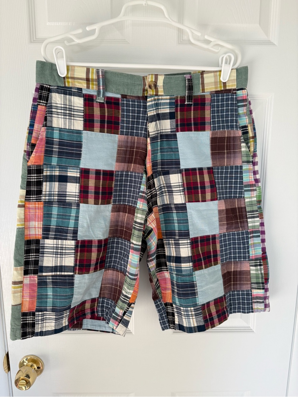 Men's Siegfried Vintage patchwork Flat Front Shorts - Multicolor